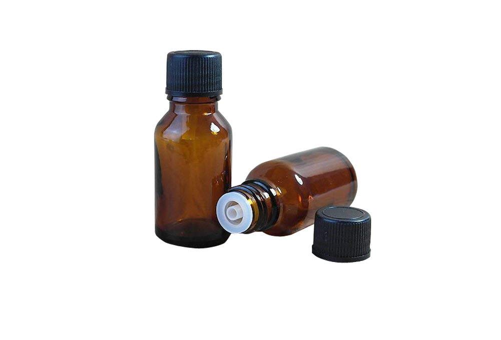 6Pcs Amber Glass Essential Oil Bottles With Orifice Reducer And Black Cap Empty Cosmetic Perfume Aromatherapy Storage Container